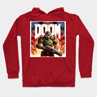 Demon Watches Doom Guy Hoodie